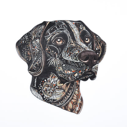 Rompecabezas de Madera Labrador Chocolate Premium: Arte, Desafío, Regalo Perfecto