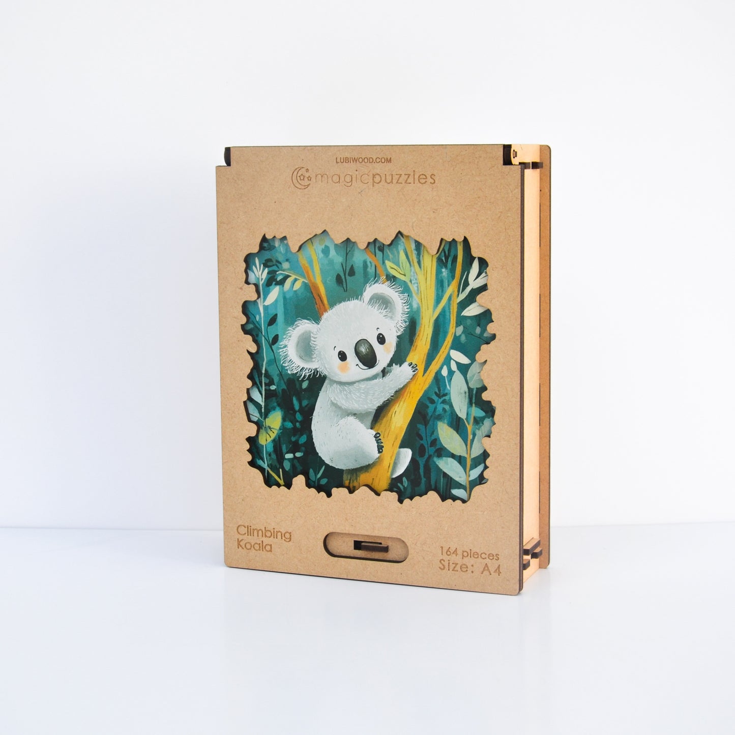 Rompecabezas de Madera Premium Koala Escalador: Diseño Único, Piezas Intrincadas, Regalo Ideal
