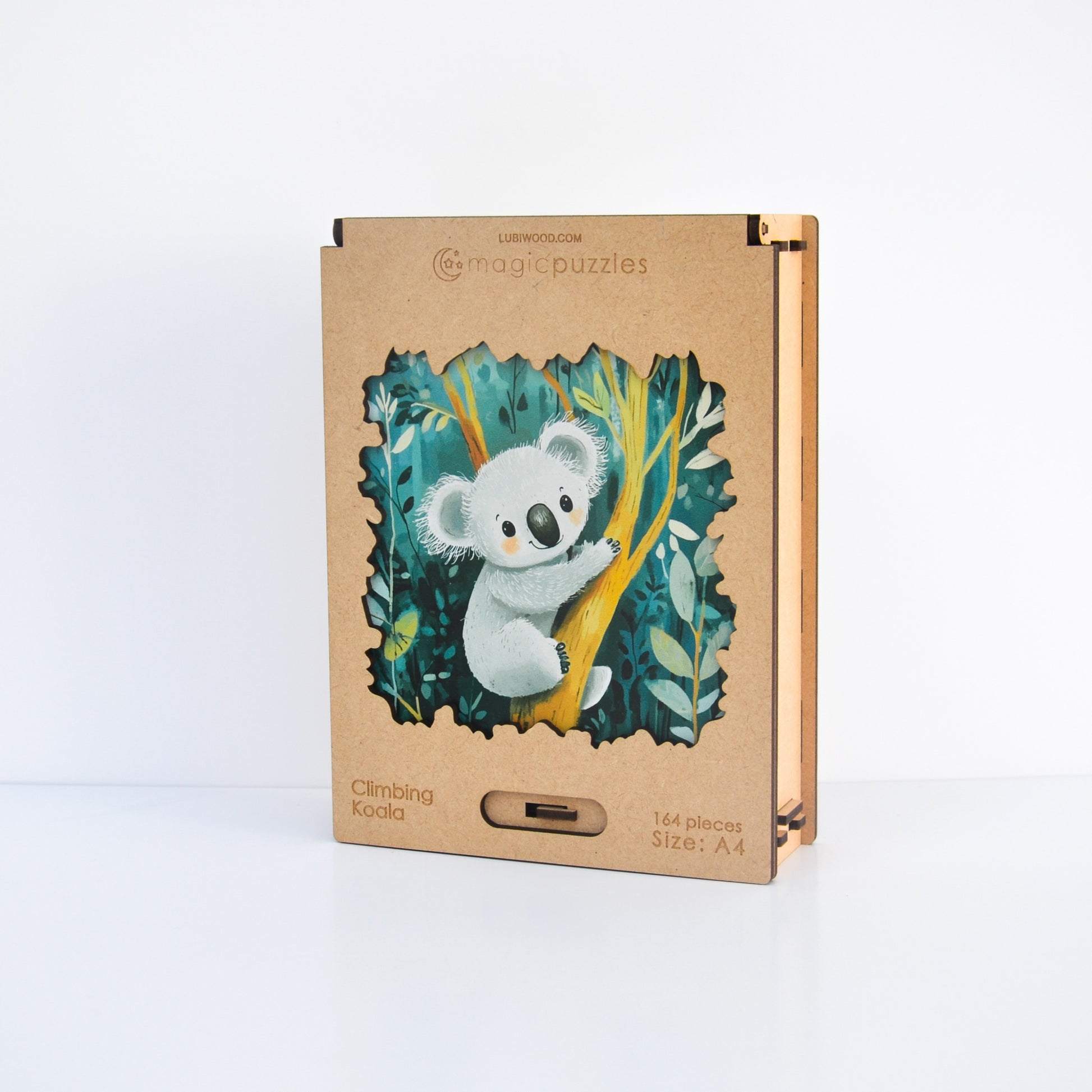 Rompecabezas de Madera Premium Koala Escalador: Diseño Único, Piezas Intrincadas, Regalo Ideal