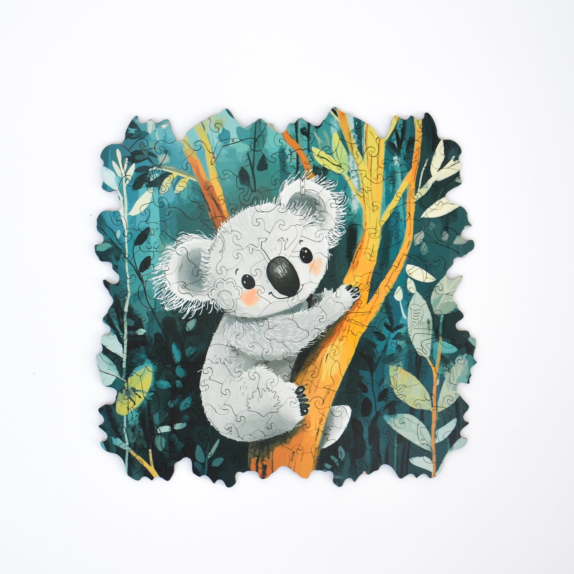 Rompecabezas de Madera Premium Koala Escalador: Diseño Único, Piezas Intrincadas, Regalo Ideal