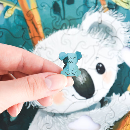 Rompecabezas de Madera Premium Koala Escalador: Diseño Único, Piezas Intrincadas, Regalo Ideal