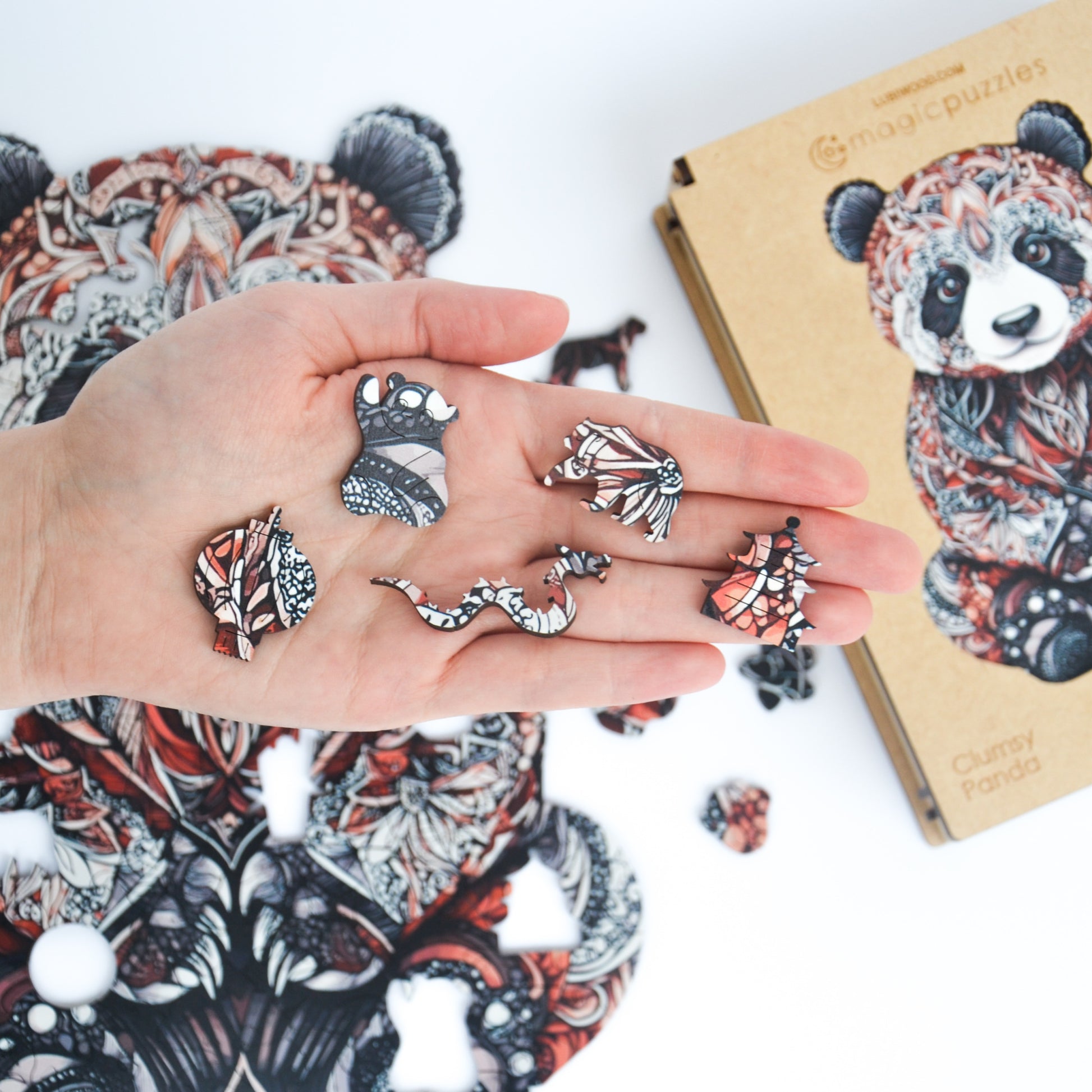 Rompecabezas de Madera Panda Torpe: Piezas Únicas, Calidad Premium, Desafío Divertido