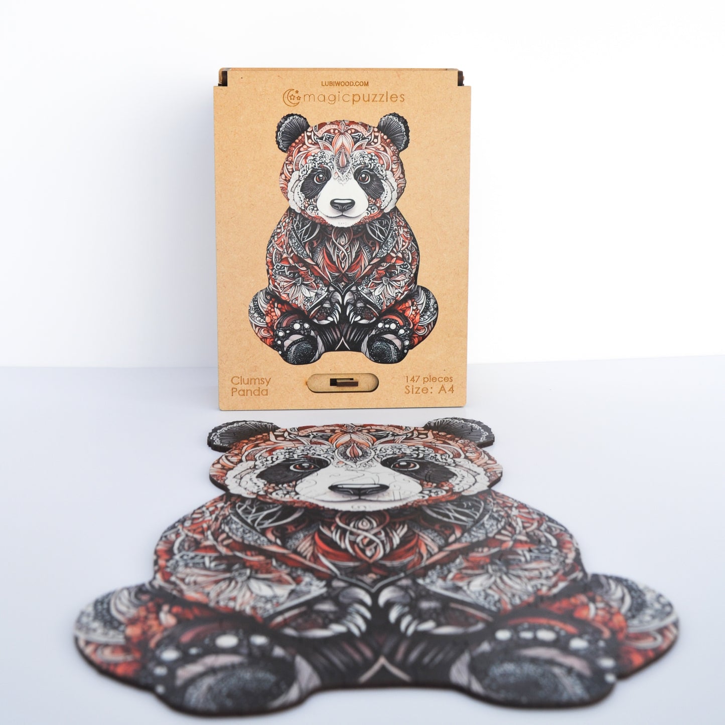 Rompecabezas de Madera Panda Torpe: Piezas Únicas, Calidad Premium, Desafío Divertido