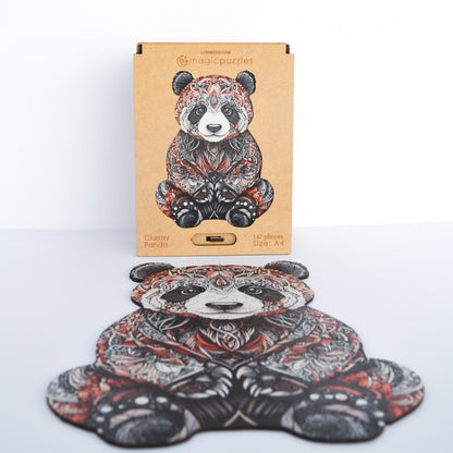 Rompecabezas de Madera Panda Torpe: Piezas Únicas, Calidad Premium, Desafío Divertido