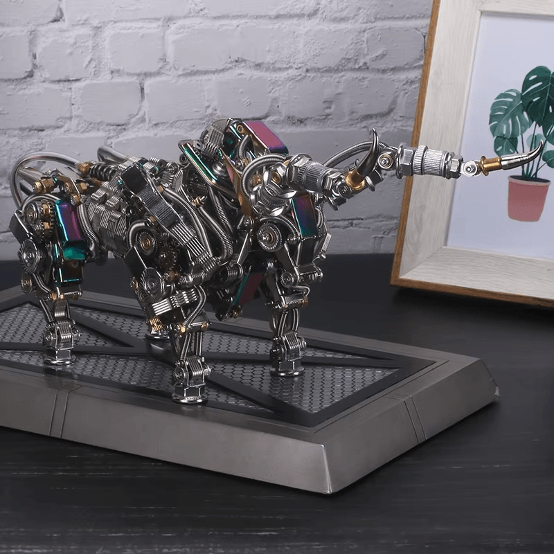 Estrelik™ | DIY 3D Metal Mechanical Bull Animal Model Assembly Kit 1087Pcs