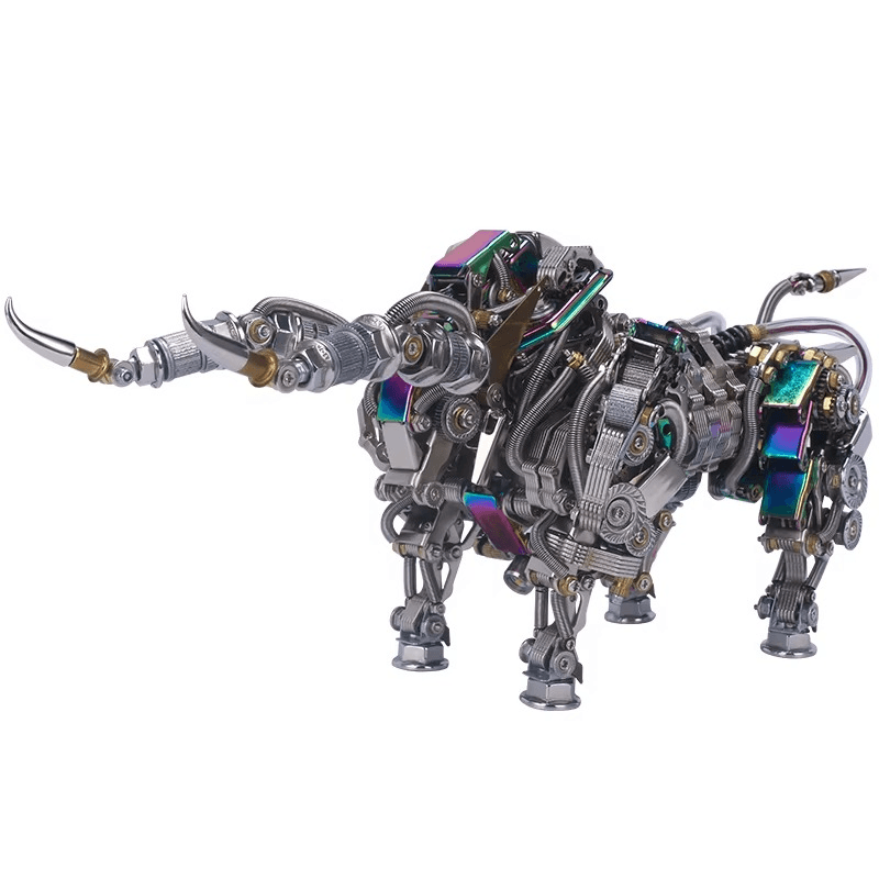 Estrelik™ | DIY 3D Metal Mechanical Bull Animal Model Assembly Kit 1087Pcs