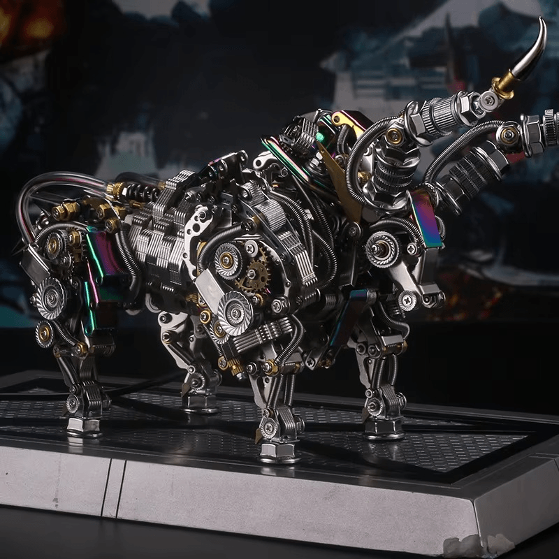 Estrelik™ | DIY 3D Metal Mechanical Bull Animal Model Assembly Kit 1087Pcs