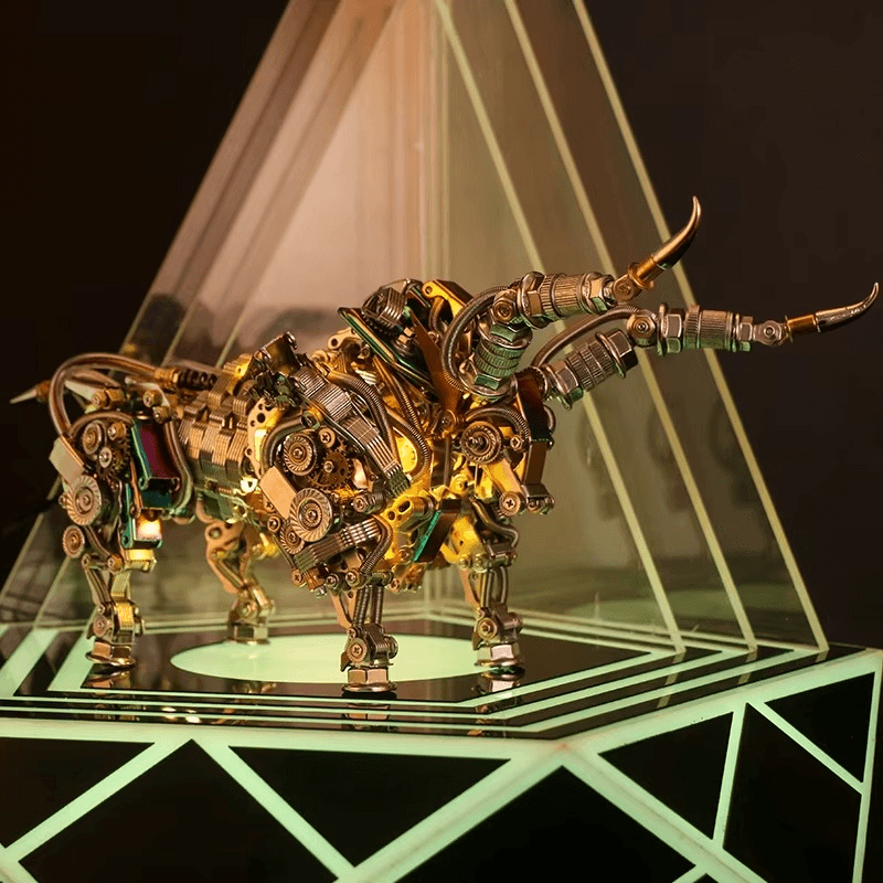 Estrelik™ | DIY 3D Metal Mechanical Bull Animal Model Assembly Kit 1087Pcs