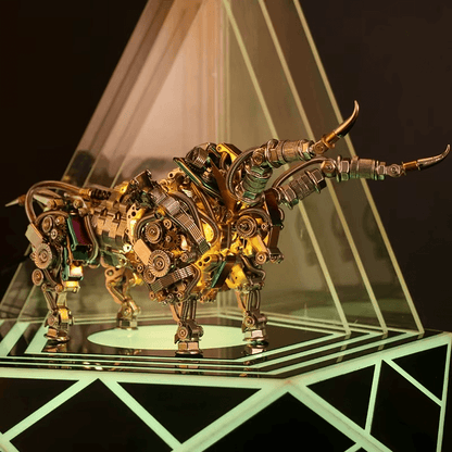 Estrelik™ | DIY 3D Metal Mechanical Bull Animal Model Assembly Kit 1087Pcs