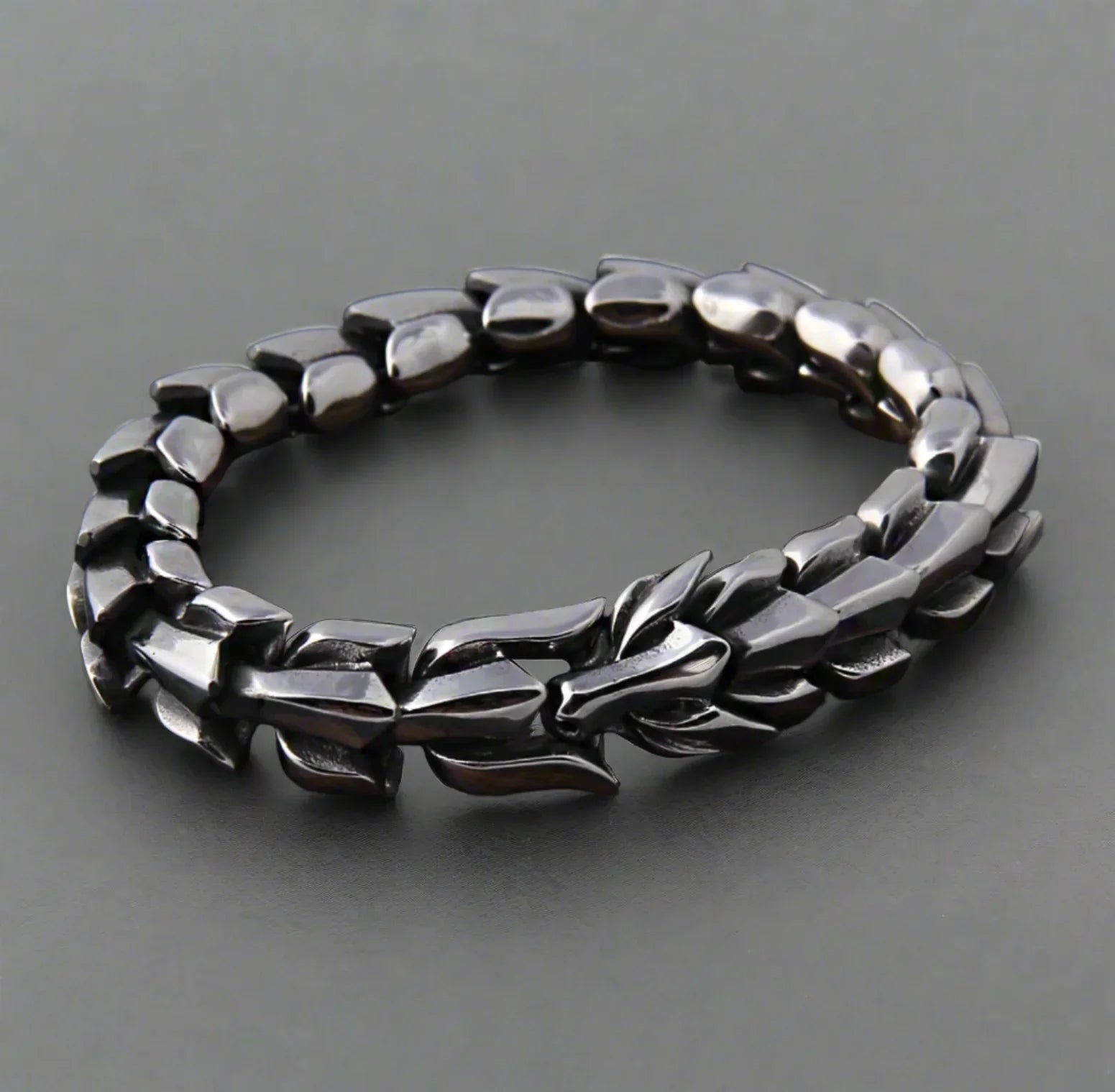 World Serpent Viking Bracelet 316L Stainless Steel Cuff Premium Gift