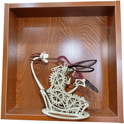 Estrelik™ | Kinetic Hummingbird Sculpture - 3D Wooden Mechanical Puzzle Kit