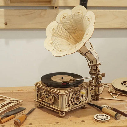 Estrelik™ | Vintage Melody Maker DIY Wooden Gramophone Kit