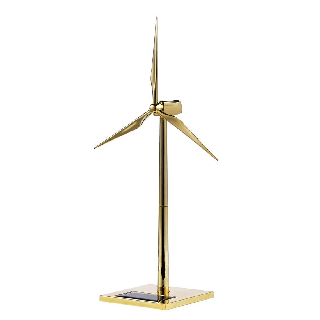 Estrelik™ | DIY 3D Metal Windmill Solar Powered Wind Turbine Assembly Model Golden