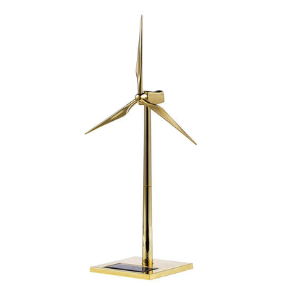 Estrelik™ | DIY 3D Metal Windmill Solar Powered Wind Turbine Assembly Model Golden