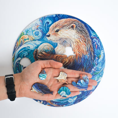 Rompecabezas de Madera Premium Nutria Acuática Junior para Principiantes