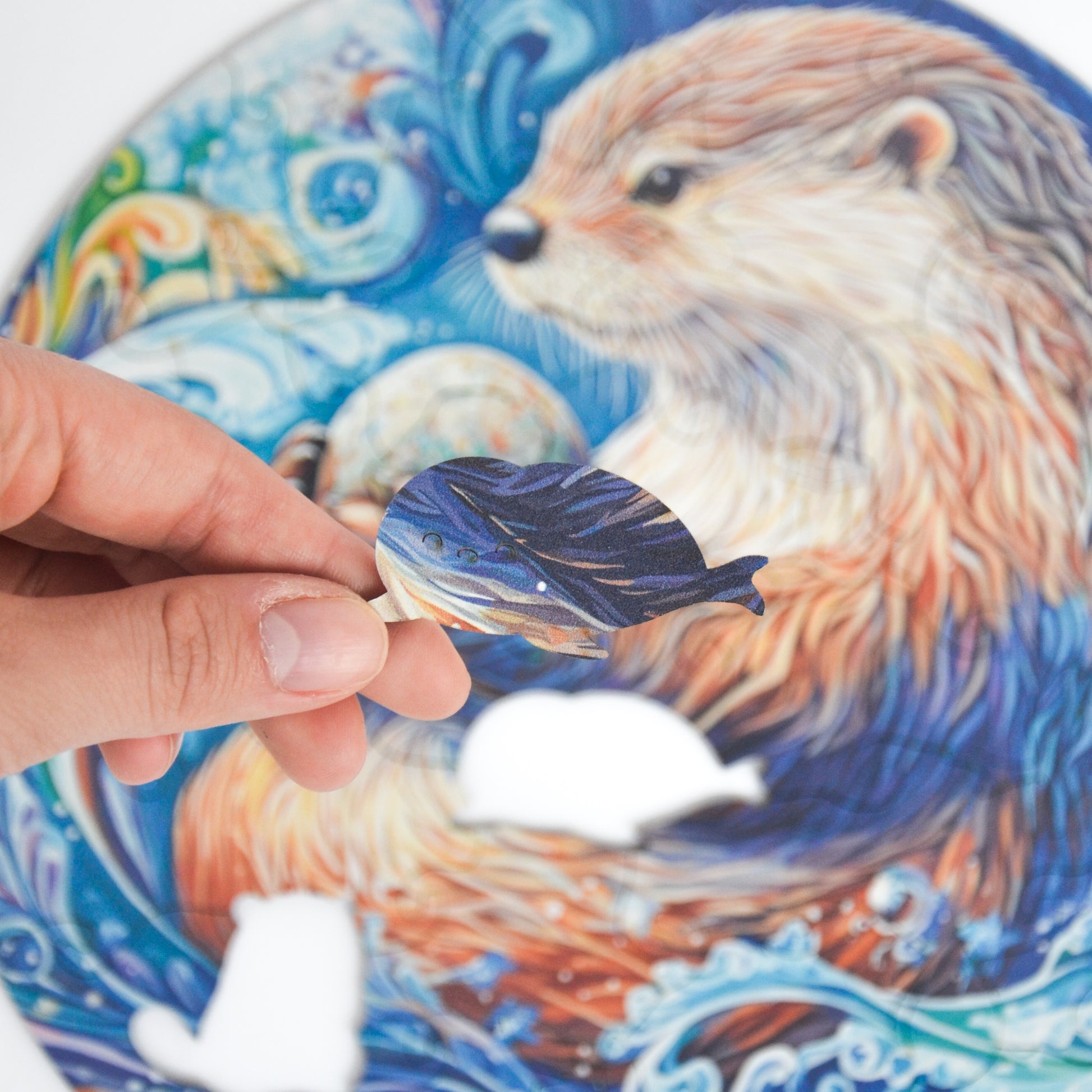 Rompecabezas de Madera Premium Nutria Acuática Junior para Principiantes