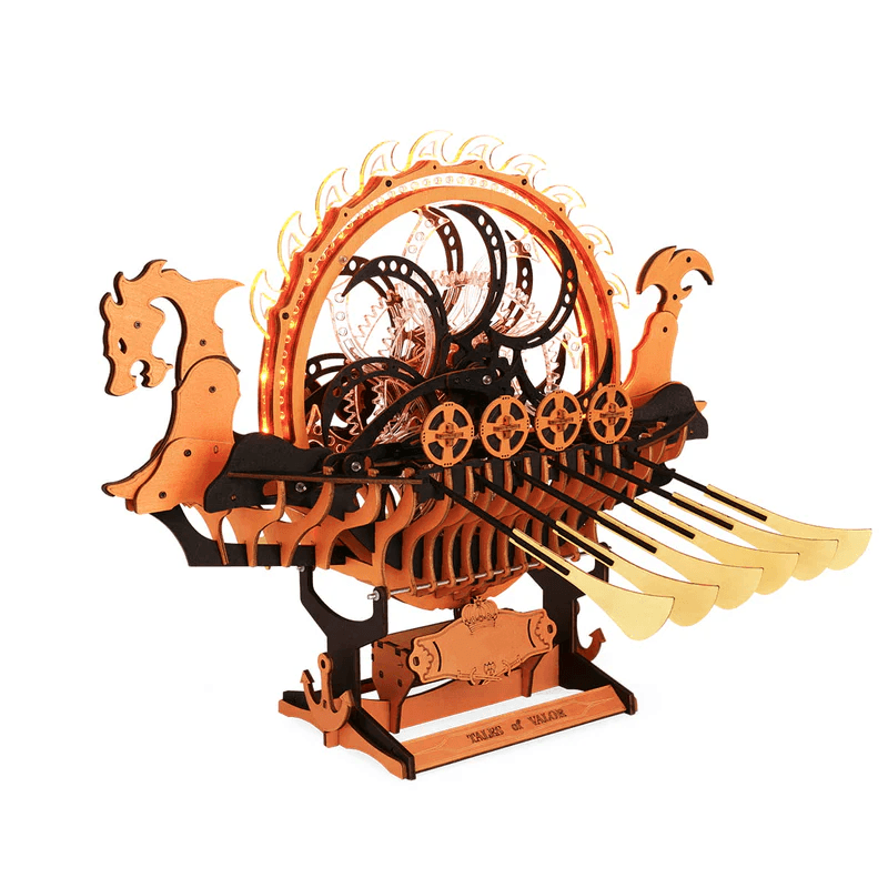 Estrelik™ | Viking Dragon Longship - Mechanical 3D Wooden Puzzle