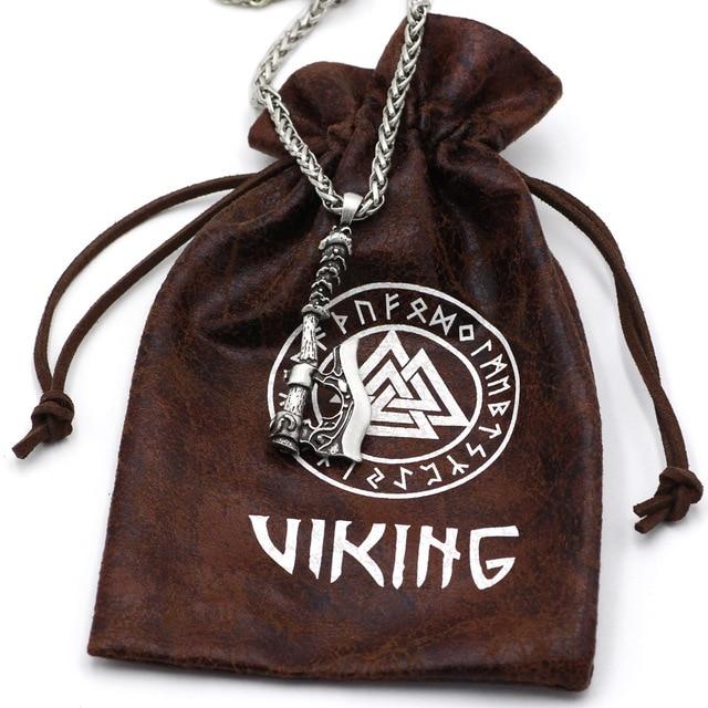 Viking Axe Amulet Zinc Alloy Pendant with Choice of Chain