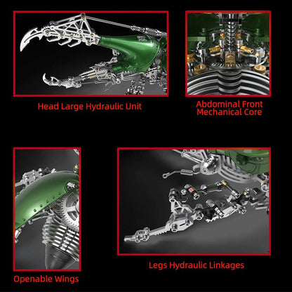 Estrelik™ | DIY 3D Beetle with Long Horn Metal Model Puzzles Kits