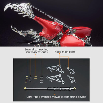 Estrelik™ | DIY 3D Beetle with Long Horn Metal Model Puzzles Kits