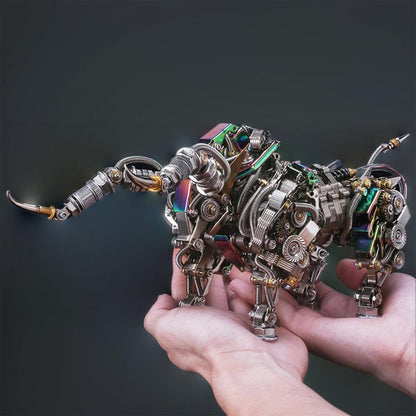 Estrelik™ | DIY 3D Metal Mechanical Bull Animal Model Assembly Kit 1087Pcs
