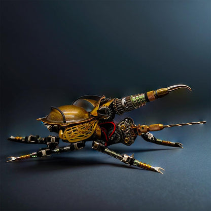 Estrelik™ | DIY 3D Metal Mechanical Rotatable Beetle Assembly Puzzle Model Kit