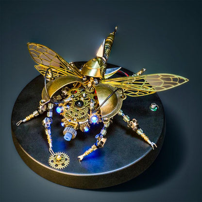 Estrelik™ | DIY 3D Metal Mechanical Rotatable Beetle Assembly Puzzle Model Kit