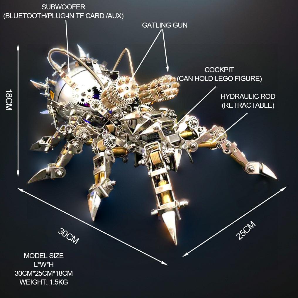 Estrelik™ | DIY 3D Metal Tarantula with Black Speaker Puzzle Model Kit 1000+PCS