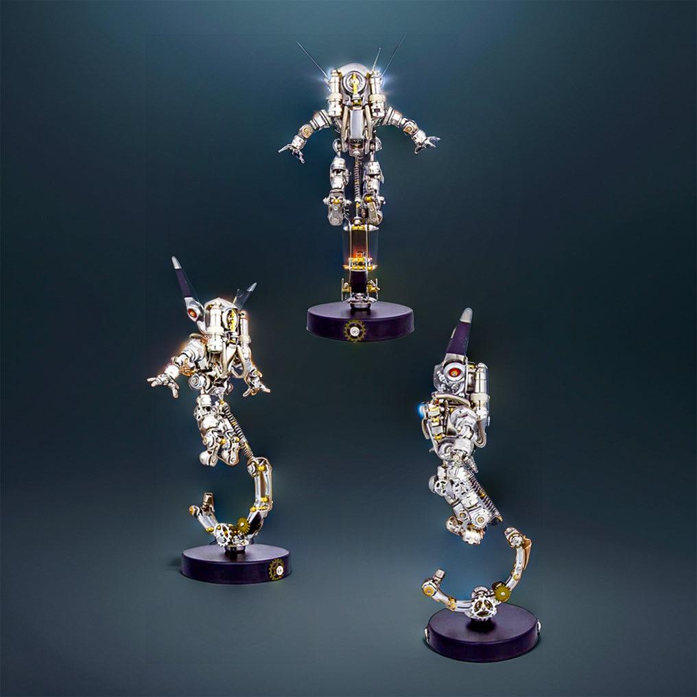 Estrelik™ | COSMIC GUARDIAN 3D Metal Astronaut Rabbit Model Kit