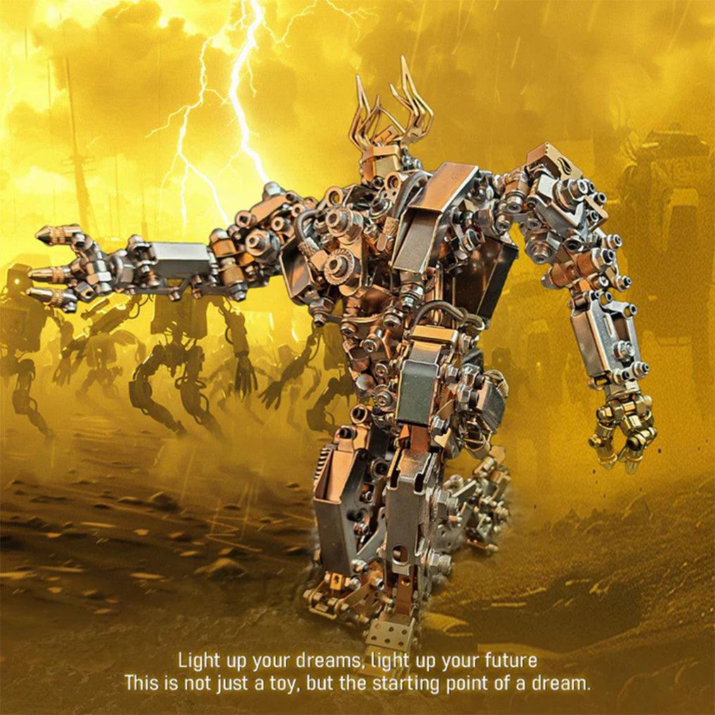 Estrelik™ | DIY 3D Steampunk Protoss Mecha Metal Model With Lights-1020+PCS