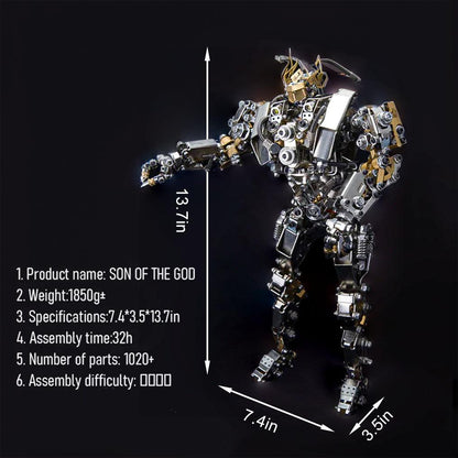 Estrelik™ | DIY 3D Steampunk Protoss Mecha Metal Model With Lights-1020+PCS