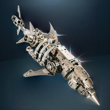 Estrelik™ | DIY 3D Metal Mechanical Shark Puzzle Model Assembly Kit-209PCS