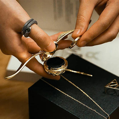 Estrelik™ | Magical Harry Potter Golden Snitch Ring Box