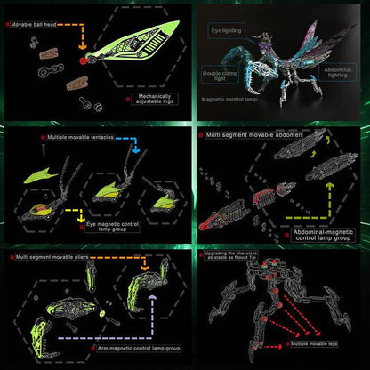 Estrelik™ | Luminous Mantis 3D Metal Mechanical Assembly Kits