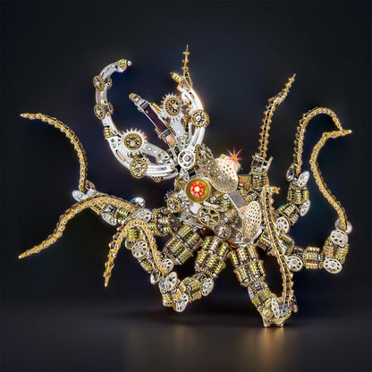 Estrelik™ | Galactic Kraken 3D Metal Steampunk Puzzle