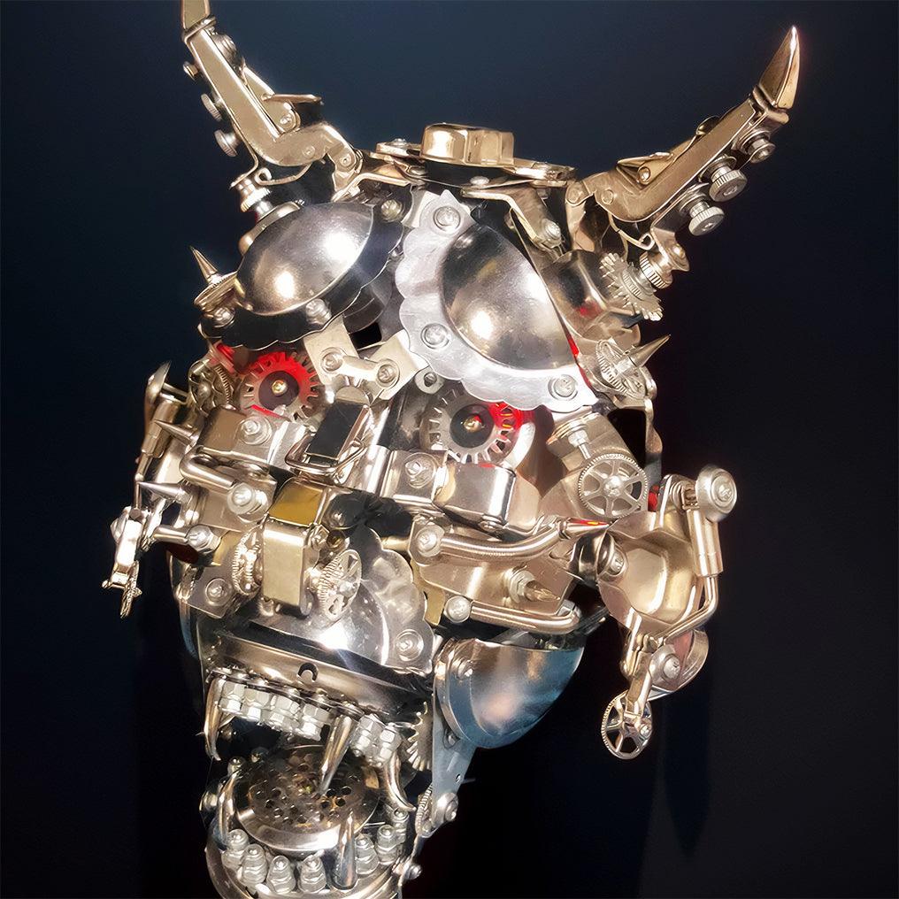 Estrelik™ | DIY 3D Mechanical Punk Hannya Japanese Ghast Mask Metal Puzzles Assembly Model