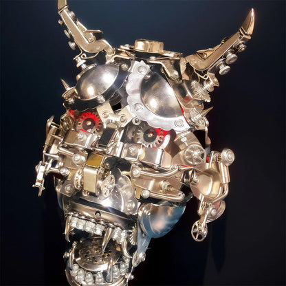 Estrelik™ | DIY 3D Mechanical Punk Hannya Japanese Ghast Mask Metal Puzzles Assembly Model