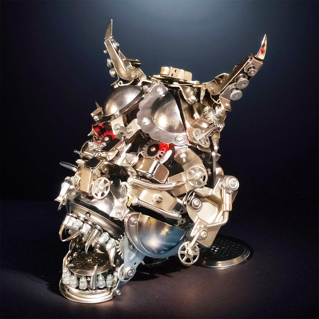 Estrelik™ | DIY 3D Mechanical Punk Hannya Japanese Ghast Mask Metal Puzzles Assembly Model