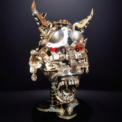 Estrelik™ | DIY 3D Mechanical Punk Hannya Japanese Ghast Mask Metal Puzzles Assembly Model