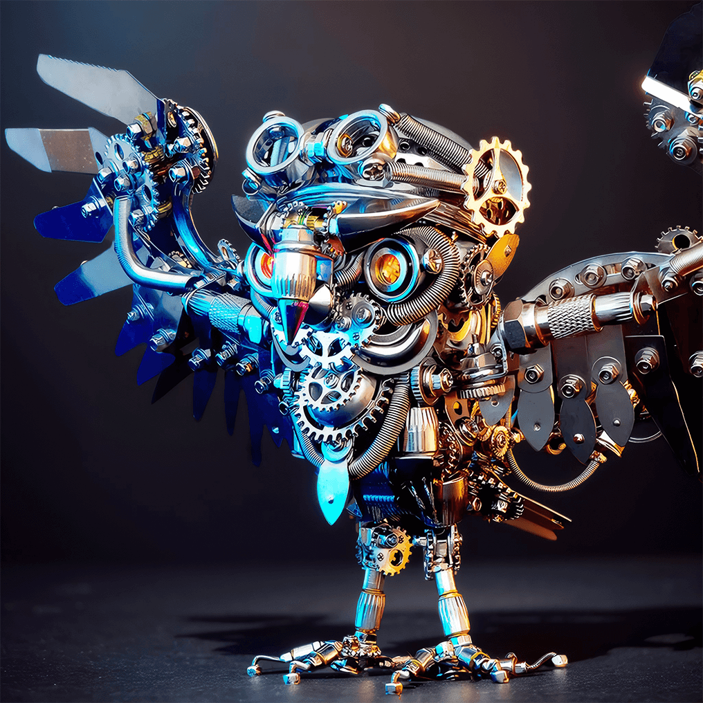 Estrelik | 3D Nocturnal Owl DIY Steampunk Metal Assembly Animal Model