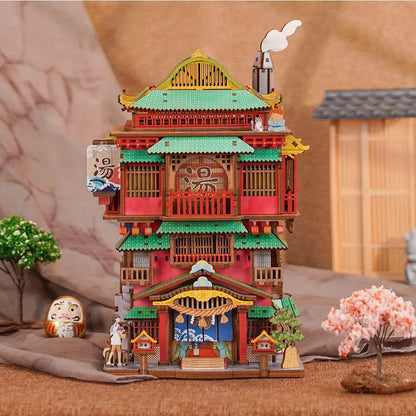 Estrelik™ | 3D Wooden Puzzle Onsen Saga Miniature kit