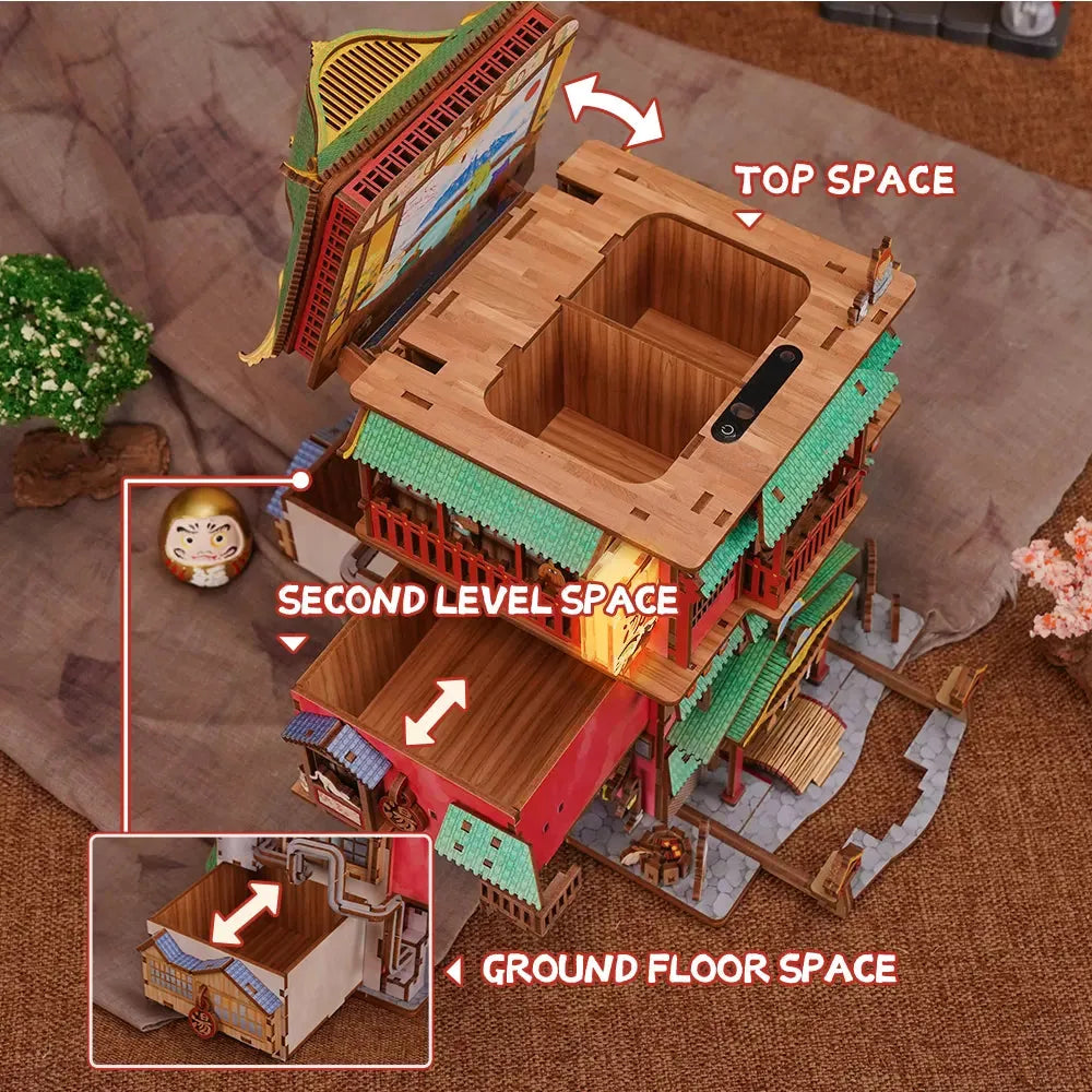 Estrelik™ | 3D Wooden Puzzle Onsen Saga Miniature kit