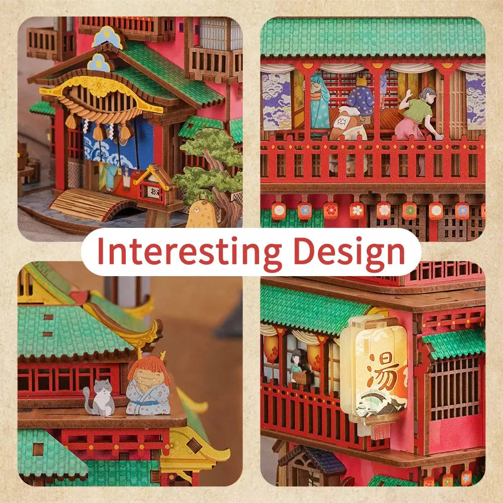 Estrelik™ | 3D Wooden Puzzle Onsen Saga Miniature kit