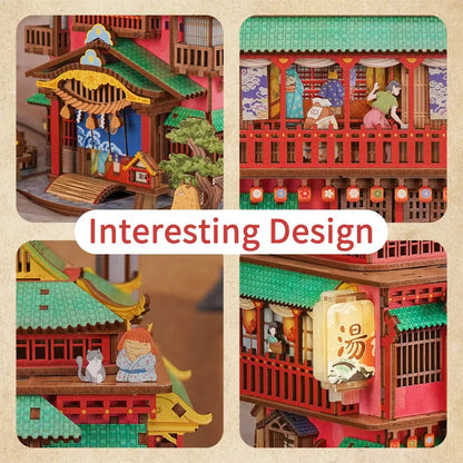 Estrelik™ | 3D Wooden Puzzle Onsen Saga Miniature kit