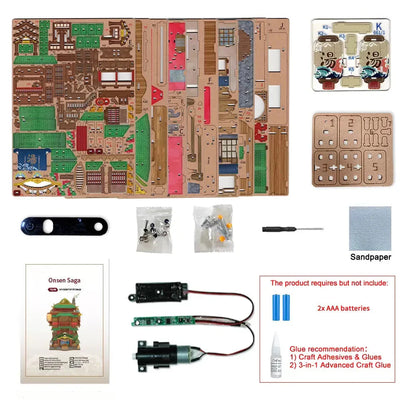 Estrelik™ | 3D Wooden Puzzle Onsen Saga Miniature kit