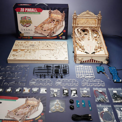 Estrelik™ | 3D Pinball Machine 3D Wooden Puzzle