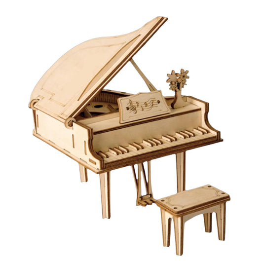 Estrelik™ | Classic Grand Piano - Wooden 3D Assembly Model