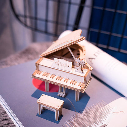 Estrelik™ | Classic Grand Piano - Wooden 3D Assembly Model
