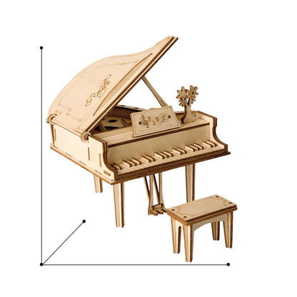 Estrelik™ | Classic Grand Piano - Wooden 3D Assembly Model
