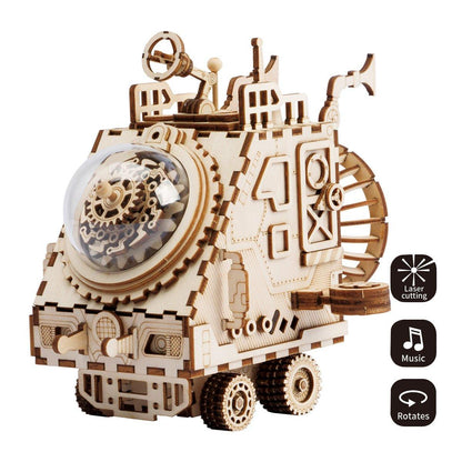Estrelik™ | Cosmic Voyager - Steampunk Spaceship Music Box Kit